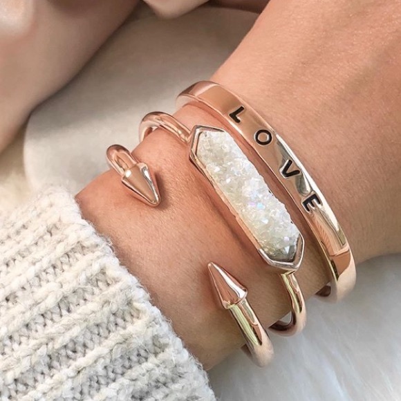 Kinsley Armelle Jewelry - 3 Kinsley Armelle stackable open bangle bracelets.